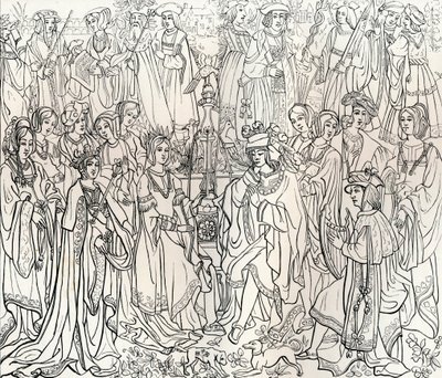 Mariage du roi Louis XII de France et de Mary Tudor, 16ème siècle, 1849 - Bisson and Cottard
