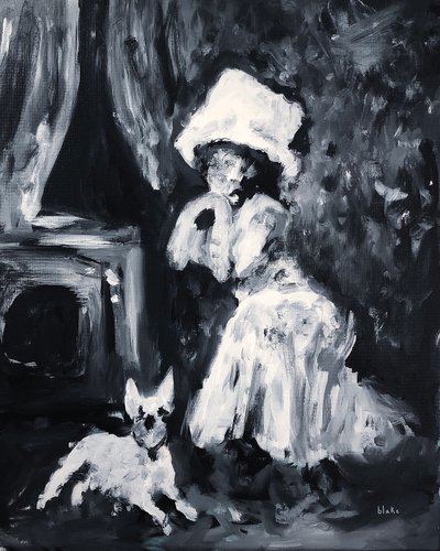 Dame et Chien Posant - Blake Munch