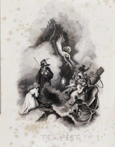 Gravure de Blanchard pour le premier acte de La Tempête de William Shakespeare - Blanchard Blanchard