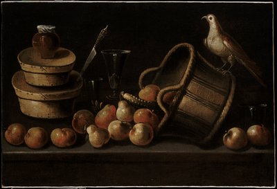 Nature morte avec fruits et un oiseau - Blas de Ledesma