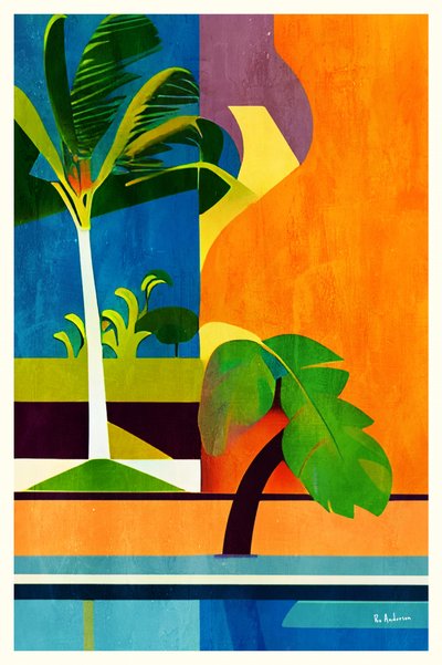 Des palmiers tropicaux aux couleurs éclatantes - Bo Anderson
