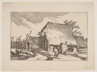 Planche 5, tirée de Paysages avec fermes - Boetius Adams Bolswert
