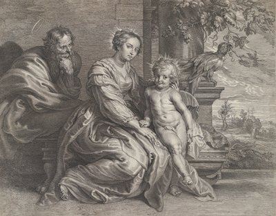 La Sainte Famille avec un perroquet, vers 1625-1659 - Boetius Adams Bolswert
