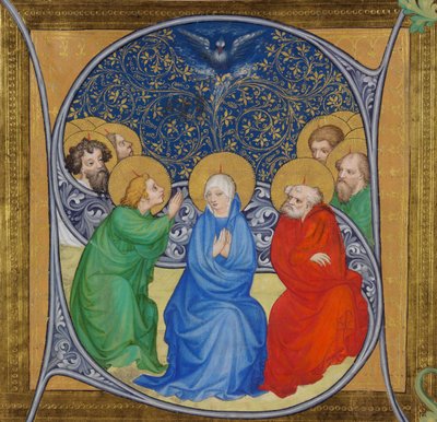 La descente du Saint-Esprit Pentecôte, 1415 - Bohemian Master