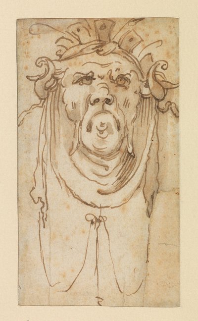 Masque grotesque, XVIIe siècle - Bolognese School