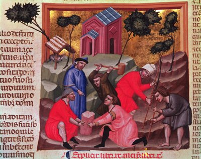 Tailleurs de marbre et casseurs de pierres, du manuscrit 