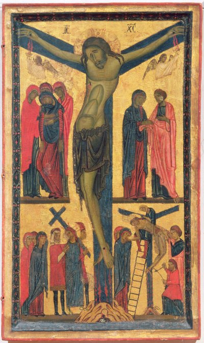 La Crucifixion avec les Saintes Femmes, les Pleureurs, le Christ sur le Chemin du Calvaire et la Déposition, panneau droit d