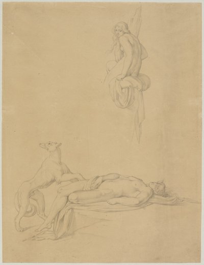 Études de nu pour "Narcisse et Écho" d