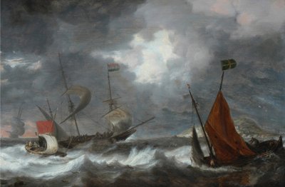 Tempête en mer avec des voiliers - Bonaventura Peeters the Elder