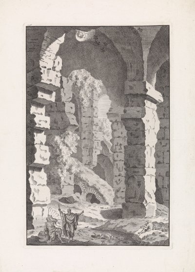 Berger jouant de la musique parmi les ruines (Reliquiae antiquae urbis Romae) - Bonaventura van Overbeek