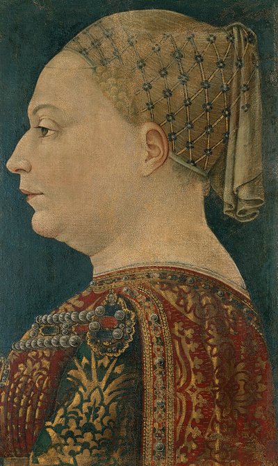 Portrait de Bianca Maria Visconti - Bonifacio (attr.) Bembo