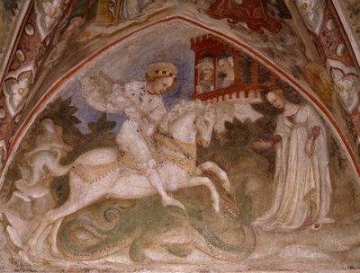 Saint Georges et le Dragon, vers 1460 (fresque) - Bonifacio Bembo