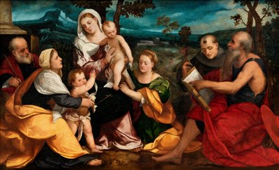 La Sainte Famille entourée de saints, vers 1530 - Bonifazio Veronese