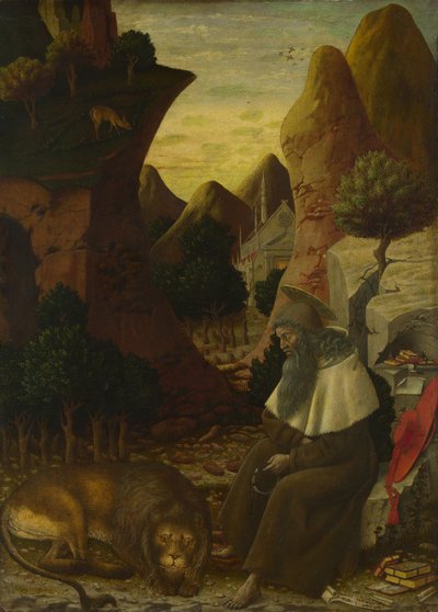 Saint Jérôme dans un paysage - Bono da Ferrara