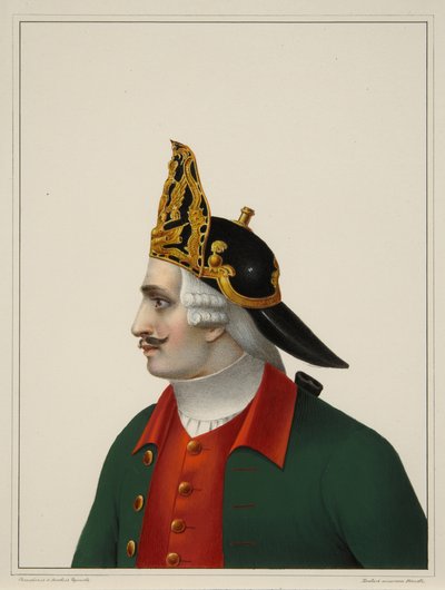 Casque de grenadier en 1742-1762, début des années 1840 - Boris Artemyevich Chorikov