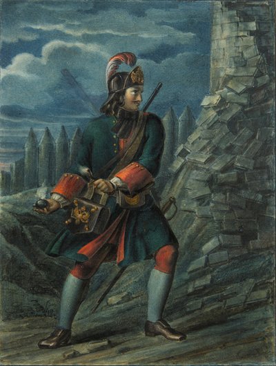 Grenadier du régiment Preobrazhensky en 1712, fin des années 1830 - Boris Artemyevich Chorikov
