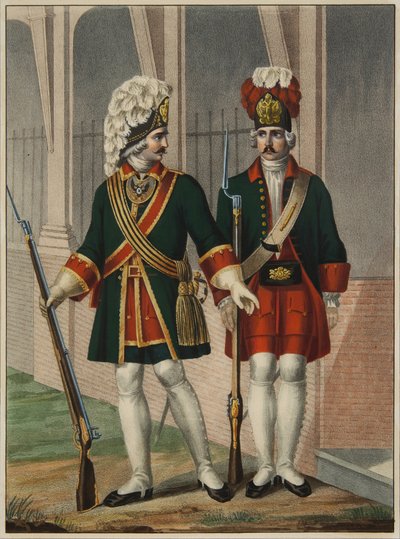 Grenadiers du régiment Preobrazhensky en 1732-1738, début des années 1840 - Boris Artemyevich Chorikov