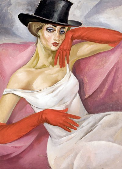Femme en chapeau haut de forme - Boris Dmitrievich Grigoriev
