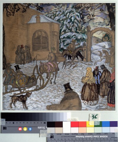 Illustration pour le roman Doubrovsky de Alexandre Pouchkine - Boris Dmitrievich Grigoriev