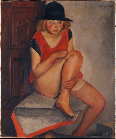 "La modèle" Peinture de Boris Grigoriev (1886-1939) vers 1926 - Boris Dmitrievich Grigoriev