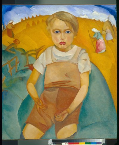 Le mondain (portrait du fils) - Boris Dmitrievich Grigoriev