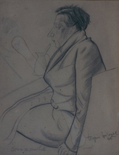 Portrait du poète Velimir Khlebnikov 1885-1922, 1915 - Boris Dmitrievich Grigoriev