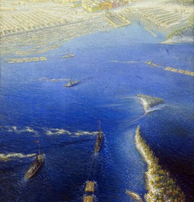 Flottage du bois - Boris Ivanovich Tsvetkov
