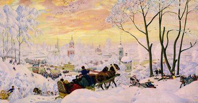Maslenitsa - Boris Mikhailovich Kustodiev