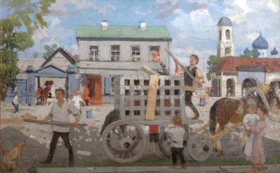 Attrapeurs de chiens - Boris Mikhailovich Kustodiev