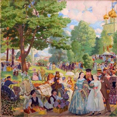 Fête de la Sainte Trinité - Boris Mikhailovich Kustodiev
