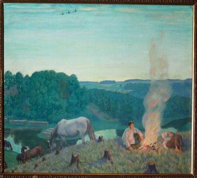 Feu de camp - Boris Mikhailovich Kustodiev