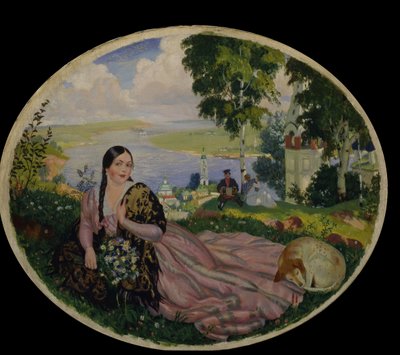 Fille à la Volga, 1915 - Boris Mikhailovich Kustodiev