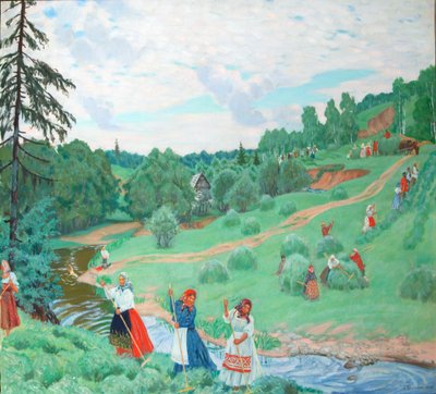 Fauchage, 1917 - Boris Mikhailovich Kustodiev