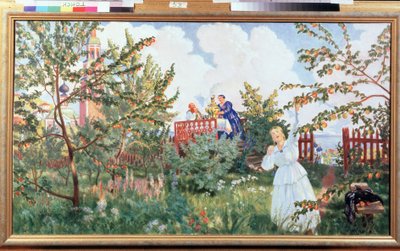 Le jardin des pommes - Boris Mikhailovich Kustodiev