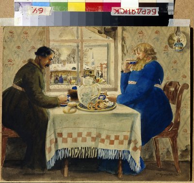 Les cochers - Boris Mikhailovich Kustodiev