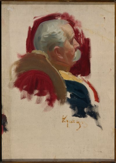 Portrait de Peter Sabourov - Boris Mikhailovich Kustodiev