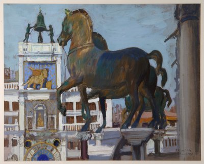 Les chevaux de San Marco, 1907 - Boris Mikhailovich Kustodiev