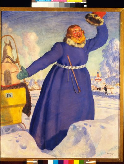 Un cocher imprudent - Boris Mikhailovich Kustodiev