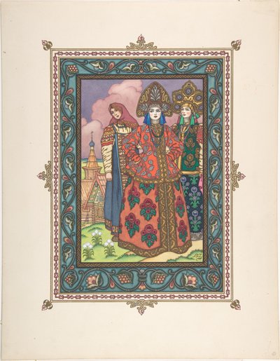 Illustration pour le conte de fées Vasilisa la Belle, vers 1925 - Boris Vasilievich Zvorykin