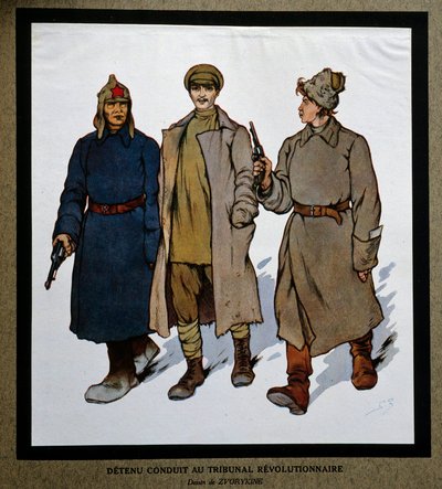 La Russie après la Révolution de 1917 : « Un détenu amené au Tribunal Révolutionnaire » - Boris Vasilievich Zvorykin