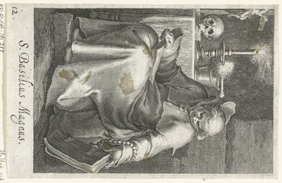 Saint Basile le Grand en ermite (S. Basilius Magnus) (Kluizenaars, Sacra eremvs ascetarvm) - Boëtius Adamsz. Bolswert