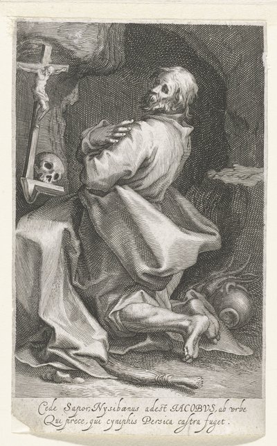 Saint Jacques de Nisibe en ermite - Boëtius Adamsz. Bolswert
