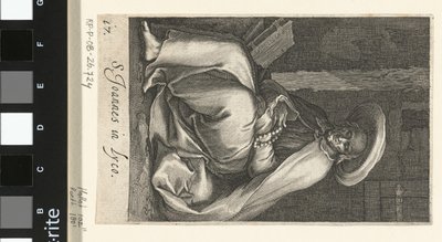 Saint Jean de Lycopolis comme ermite dans sa cellule - Boëtius Adamsz. Bolswert