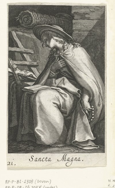 Sainte Magna en ermite - Boëtius Adamsz. Bolswert