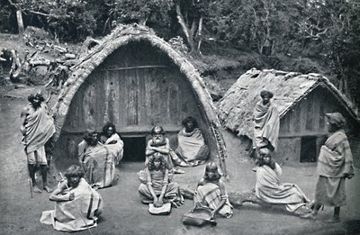 Une maison Toda dans un hameau indigène, Inde, 1902 - Bourne and Shepherd