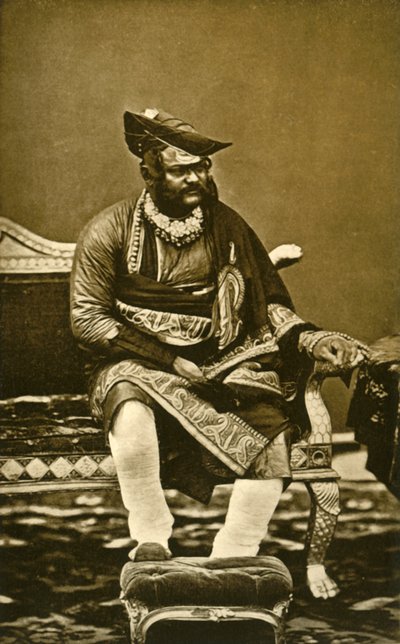 H.H. Général Le Maharajah Sindhia de Gwalior G.C.B., G.C.S.I., vers 1870, 1901 - Bourne and Shepherd