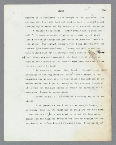 Manuscrit original dactylographié de 