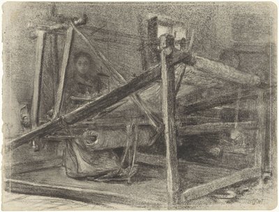 Métier à tisser et une femme en arrière-plan - Bramine Hubrecht