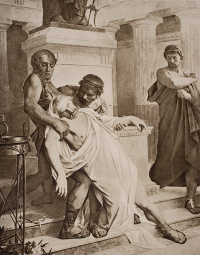 La mort de Démosthène, illustration de 