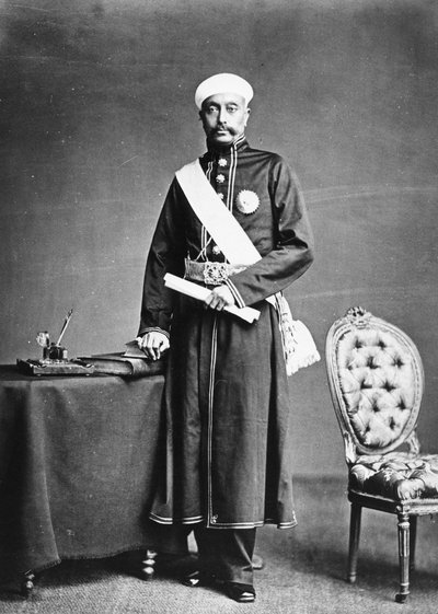Sir Sala Jung, Premier ministre du Nizam de Hyderabad, vers 1870 - British Photographer
